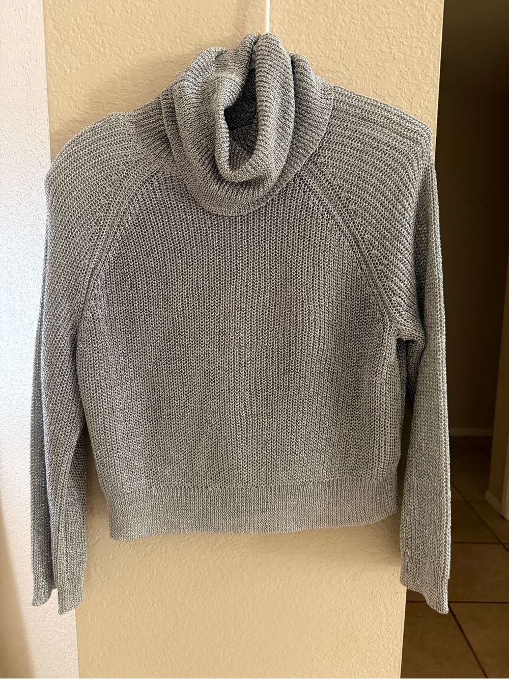 RtA Light Gray Chunky Cowl Neck Sweater